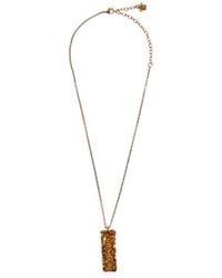 Versace - Logo Pendant Necklace - Lyst
