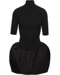 Magda Butrym - High-Neck Puff Skirt Mini Dress - Lyst