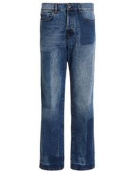 MSGM - Logo-Patch Denim Jeans - Lyst