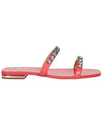 Michael Kors - Logo Flat Sandals - Lyst