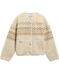 Barbour - Fair Isle Fleece Round Neck Jacket - Lyst