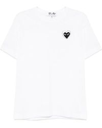 Comme des Garçons - Comme Des Garçons Play Logo Patch Crewneck T-Shirt - Lyst