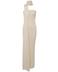 Magda Butrym - Scarf-Detail Linen And Cotton Maxi Dress - Lyst