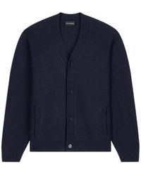 Emporio Armani - V-Neck Knitted Cardigan - Lyst