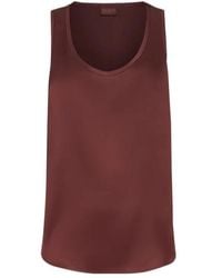 Brunello Cucinelli - Stretch Silk Satin Top - Lyst