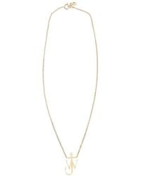 JW Anderson - Jw Anderson Anchor Pendant Polished Necklace - Lyst