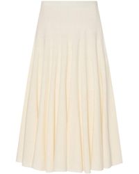 The Row - Jaliah Cotton And Linen Blended Skirt - Lyst