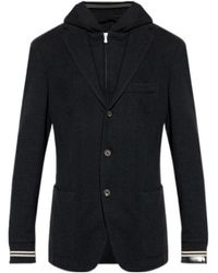 Eleventy - Jacket With Detachable Hood - Lyst
