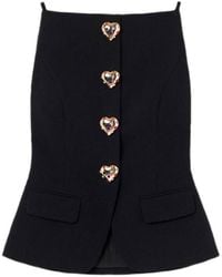 Self-Portrait - Wool Crepe Top - Lyst