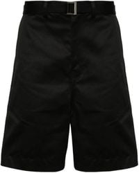 Sacai - Wide-Leg Cotton Chino Shorts - Lyst