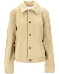 Ami Paris - Leather Buttoned Jacket - Lyst