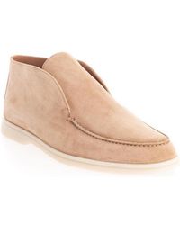 Loro Piana - Round-Head Flat Ankle Boots - Lyst