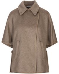 Max Mara - Double-Breasted Short-Sleeved Coat - Lyst