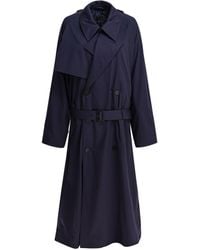 Balenciaga - Double-Breasted Belted Trench Coat - Lyst