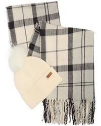 Barbour - Logo-Appliqué Plaid Scarf And Beanie Set - Lyst