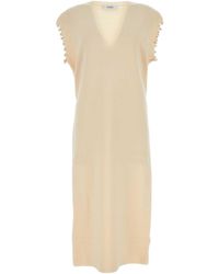 Max Mara - V-Neck Sleeveless Knitted Dress - Lyst