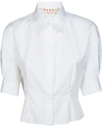 Marni - Short Sleeve Pleated Shirt - Lyst