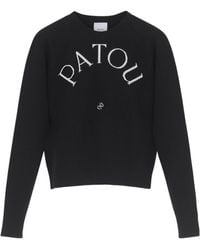 Patou - Logo-Intarsia Crewneck Jumper - Lyst