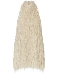 Liu Jo - Short Dress With Frayed Fabric - Lyst