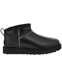 UGG - Classic Ultra Mini Lthr Regen Boots - Lyst