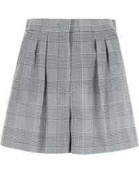 Max Mara - Mxmagoraio Checked Pleated Shorts - Lyst