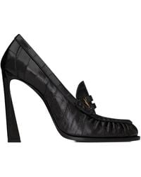 Saint Laurent - Le Loafer Logo Plaque Pumps - Lyst