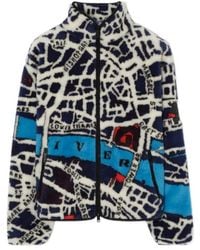 Burberry - London Map Fleece Jacket - Lyst