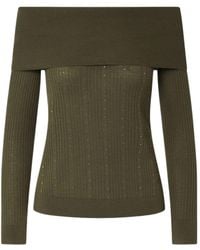 Liu Jo - Wool Sweater With Bardot Neckline - Lyst
