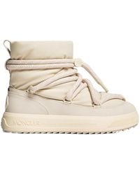 Moncler - Logo Patch Padded Lace-Up Boots - Lyst