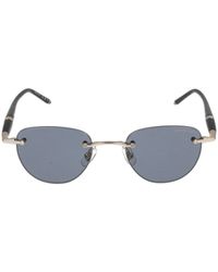 Montblanc - Eyewear Rimless Oval Sunglasses - Lyst