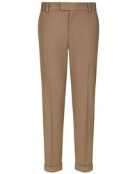 Dolce & Gabbana - Tapered Trousers With Pleats - Lyst