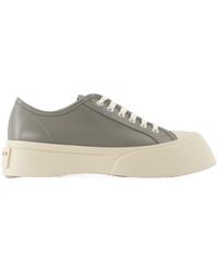 Marni - Logo Patch Lace-Up Sneakers - Lyst