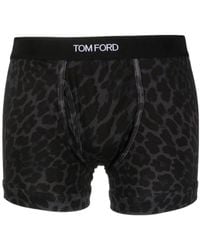 Tom Ford - Logo-Waistband Leopard-Print Boxers - Lyst