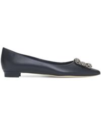 Manolo Blahnik - Pointed Flat Shoes - Lyst