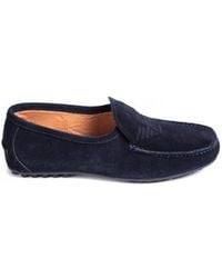 Emporio Armani - Round-Toe Flat Loafers - Lyst