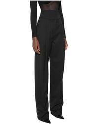 Elisabetta Franchi - High-Waisted Wide-Leg Trousers - Lyst
