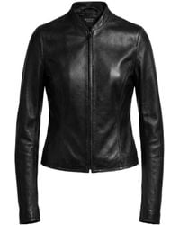 Gucci - Light Stretch Leather Zip Jacket - Lyst