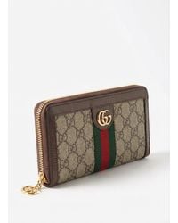 Gucci - Ophidia Gg Zip Around Wallet - Lyst