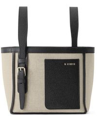 Valextra - Soft Canvas Bucket Micro Bag - Lyst