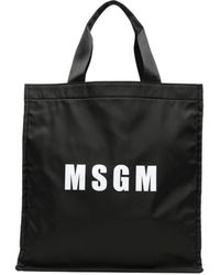 MSGM - Logo-Print Tote Bag - Lyst