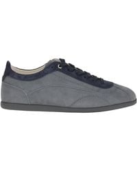 Brunello Cucinelli - Nubuck And Suede Sneakers With Slim Sole - Lyst
