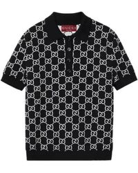 Gucci - Reversible Gg Wool Jacquard Polo Shirt - Lyst