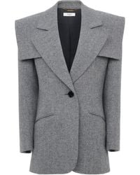 Chloé - Chloé Structured Cape-Detail Blazer - Lyst