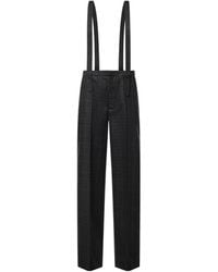 Dondup - Checked Suspender Pants - Lyst