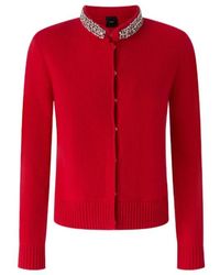 Pinko - Cardigan With Jewel Collar - Lyst