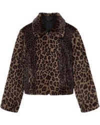 AllSaints - Saye Leopard-Print Collared Jacket - Lyst