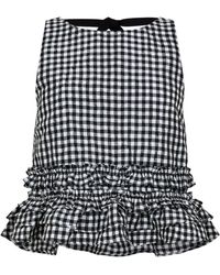 Ganni - And Plaid Sleeveless Top - Lyst
