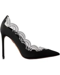 Aquazzura - Rhinestone Pointed-Toe Stiletto High Heels - Lyst