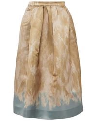 Dries Van Noten - Printed High-Rise Midi Skirt - Lyst
