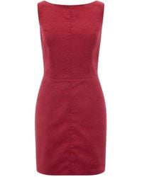 Elisabetta Franchi - Taffeta Mini Dress With Fish Scale Pattern - Lyst